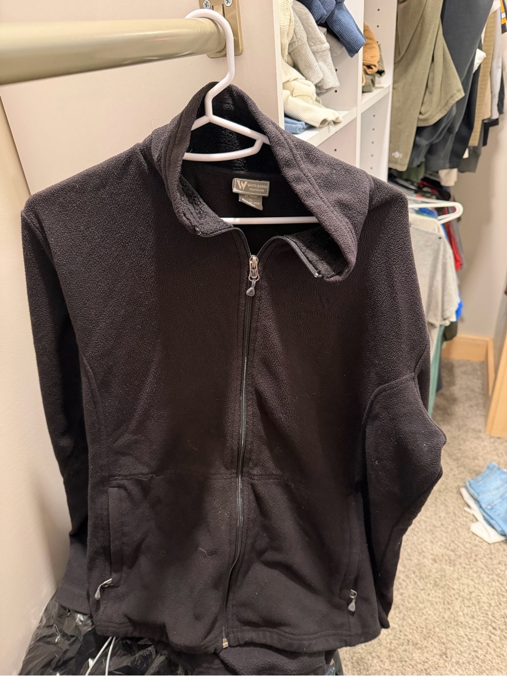 White Sierra Black Full-Zip Women’s Fleece Jacket